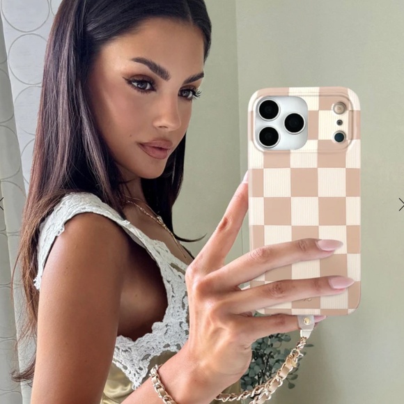 SOLD Velvet Caviar Nude Vibe Checker iPhone 17 Pro Case + AirPod Pro Case - Picture 2 of 13